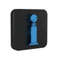 Blue Trophy Golden Globe icon isolated on transparent background. Academy award icon. Films and cinema symbol. Black