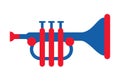 blue trumpet instrument musical