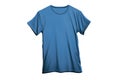 Blue Tshirt On Isolated Tansparent Background, Png Mockup. Generative AI