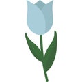Blue Tulip Vector Illustration