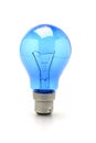 Blue tungsten light bulb Royalty Free Stock Photo