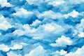 Blue turbulent cloudy sky abstract background Royalty Free Stock Photo