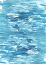 Blue and turquoise abstract hand painted texture with smears of oil or acrylic paint. Striped background Royalty Free Stock Photo