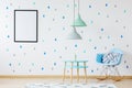 Blue and turquoise child space