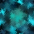 Blue and turquoise wave triangles backround with blured effect