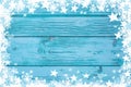 Blue or turquoise wood background for advertising or a greeting