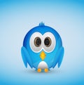 Blue twitter bird Royalty Free Stock Photo