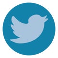 Blue twitter sign, icon