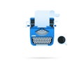 Blue typewriter