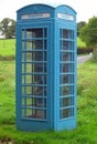 Blue UK public telephone box - Kiost No 6