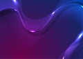 Blue ultraviolet glowing waves abstract background Royalty Free Stock Photo