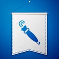 Blue Umbrella icon isolated on blue background. Insurance concept. Waterproof icon. Protection, safety, security concept Royalty Free Stock Photo
