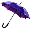 Blue umbrella on a white background