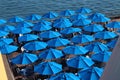 Blue umbrellas