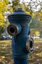 Blue underground hydrant Royalty Free Stock Photo