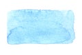 Blue uneven watercolor rectangle