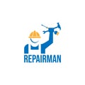 Repairman flat design icon vector design illustrations