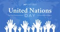 Blue United Nations Day Background Illustration