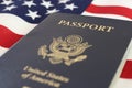 Blue United States Passport. Royalty Free Stock Photo