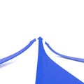 Blue upswing arrows on white Royalty Free Stock Photo
