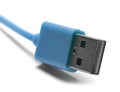 Blue USB Cable Royalty Free Stock Photo