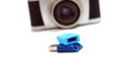 Blue USB flash drive Royalty Free Stock Photo