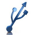 Blue usb icon Royalty Free Stock Photo
