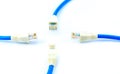 Blue utp cable Royalty Free Stock Photo