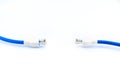 Blue utp cable Royalty Free Stock Photo