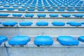 Blue vacant seats stadium Royalty Free Stock Photo