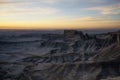 Blue Valley view at sunrise from Moonscape Overlook Royalty Free Stock Photo