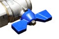 Blue valve isolated Royalty Free Stock Photo