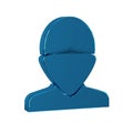 Blue Vandal icon isolated on transparent background. Royalty Free Stock Photo