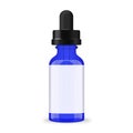 Blue vaping juice bottle