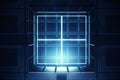 Blue vault, digital security Royalty Free Stock Photo