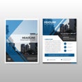 Blue Vector annual report Leaflet Brochure Flyer template design Royalty Free Stock Photo