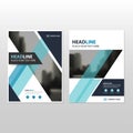 Blue Vector annual report Leaflet Brochure Flyer template design Royalty Free Stock Photo