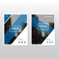 Blue Vector annual report Leaflet Brochure Flyer template design Royalty Free Stock Photo