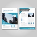 Blue Vector annual report Leaflet Brochure Flyer template design, book cover layout design, Abstract blue presentation templates