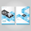 Blue Vector annual report Leaflet Brochure Royalty Free Stock Photo
