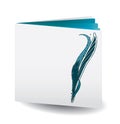 Blue Vector catalog with feather on top