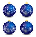 blue vector christmas balls Royalty Free Stock Photo