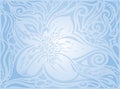 Blue vector decorative flowers background floral ornamental fashion wallpaper design Royalty Free Stock Photo