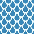 Blue vector falling water drops seamless pattern Royalty Free Stock Photo