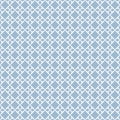 Blue vector geometric seamless pattern with small diamond shapes, floral figures Royalty Free Stock Photo