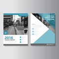 Blue Vector Magazine annual report Leaflet Brochure Flyer template design, book cover layout design
