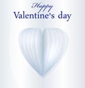 Blue vector paper Valentines heart Royalty Free Stock Photo