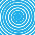 Blue Vector radial curve spiral twirl background. Hypnotic, dynamic vortex Object. Stock Vector illustration Royalty Free Stock Photo