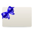 Blue vector satin bow card