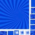 Blue spiral background set Royalty Free Stock Photo